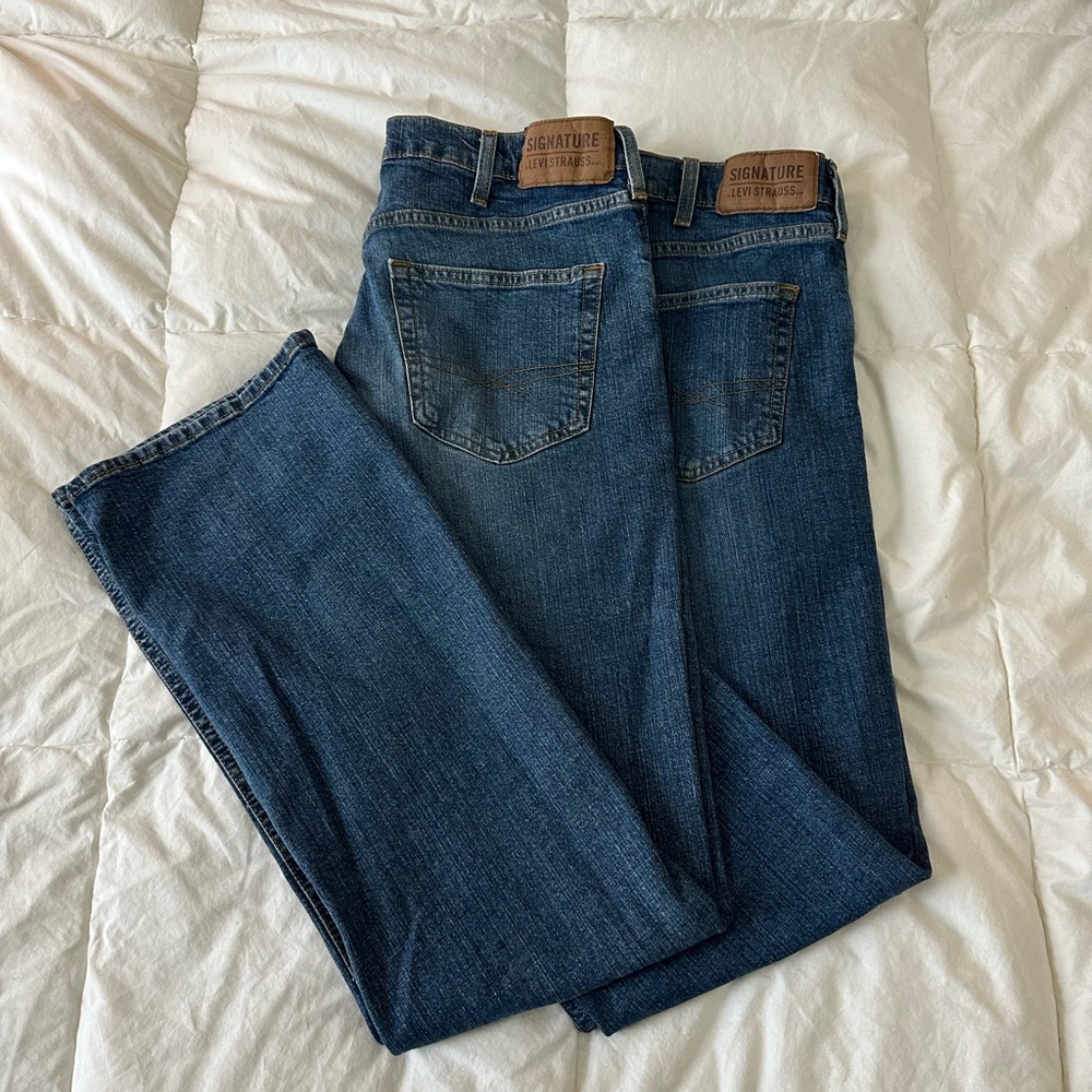 Levi Strauss Signature Straight men’s jeans bundle of 2. Size 34x34